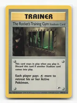 Pokemon TCG - The Rocket's Training Gym 104/132 LP Rare Gym Heroes Unlimited - Image 1