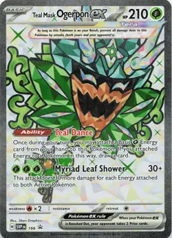 Pokemon Teal Mask Ogerpon ex - Holo SV: Scarlet & Violet Promo Cards #166 NM - Image 1