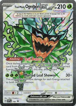 Pokemon Teal Mask Ogerpon ex - Holo SV: Scarlet & Violet Promo Cards #166 NM - Image 3