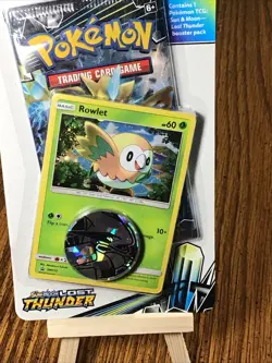 Pokemon Lost Thunder Blister Pack Rowlet Card With (Lugia) Coin - Image 4