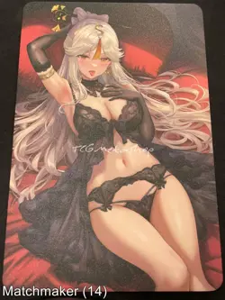 Matchmaker Spicy Waifu NSFW A5 Size Card Board NingGuang Genshin Impact Red - Image 1