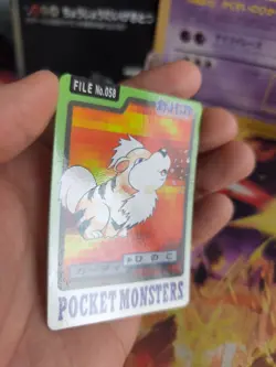 Pokemon Karte Card Pocket Monsters Carddass 1997 japanese Growlithe Fukano NM - Image 3