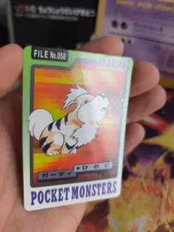 Pokemon Karte Card Pocket Monsters Carddass 1997 japanese Growlithe Fukano NM - Image 4