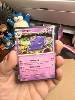 Pokemon Gengar 094/165 Holo Rare Scarlet & Violet 151 130 HP Poltergeist - Image 1