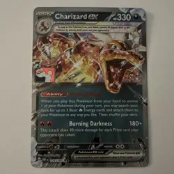 Pokemon TCG - Charizard ex 125/197 Play Stamped Prize Pack Series Holo Obsidian - Image 1