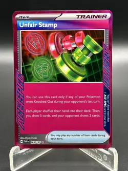 Unfair Stamp - ACE SPEC RARE - Twilight Masquerade - 165/167 Pokemon TCG - Image 2