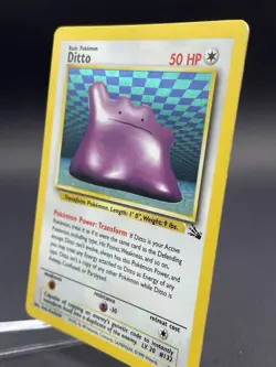 DITTO 1999 Fossil Pokemon Holo-Rare Unlimited Card #3/62 - Image 2