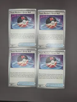 4x Team Rockets Great Ball 175/182 Destined Rivals NM. Playset - Image 1