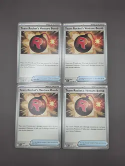 4x Team Rocket's Venture Bomb 179/182 x4 - Destined Rivals - Pokemon - Playset - Image 1