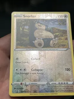 Pokemon TCG Snorlax 141/192 Rebel Clash 2020 Reverse Holo Rare- LP/ NM - Image 2