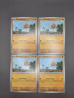 4x Solrock 075/132 x4 - Mega Evolutions - Pokemon TCG - Playset - Image 1