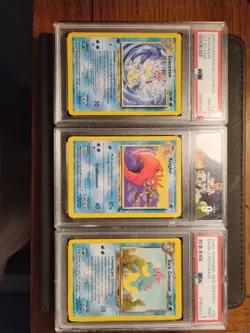 Pokemon 3Pcs Slabbed Cards Vintage Water Bundle PSA8 1st Ed,TSG 9, and PSA 9 - Image 1
