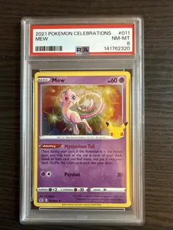 Mew 011/025 Holo 2021 Pokemon Celebrations PSA 8 NM-MT - Image 1