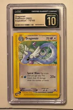 Dragonair Pokemon 2002 Expedition 75/165 CGC 10 Pristine - Image 2