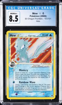 2006 POKEMON EX DRAGON FRONTIERS HOLO #101/101 MEW CGC 8.5 - Image 1