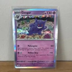 Pokemon Gengar 094/165 Sv: Scarlet & Violet 151 Reverse Holo Rare Stage 2 130 HP - Image 1