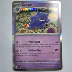 Pokemon Gengar 094/165 Scarlet & Violet 151 Rare Reverse Holo Stage 2 130 HP - Image 1