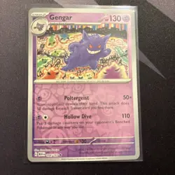 Pokemon Gengar 094/165 Scarlet & Violet 151 Reverse Holo Rare Stage 2 HP130 - Image 1
