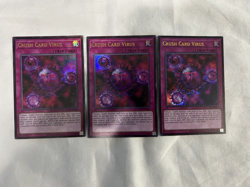 CRUSH CARD VIRUS x3 ULTRA RARE PLAYSET LCKC-EN046 LEGENDARY COLLECTION KAIBA YGO - Image 1