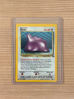 Ditto Pokemon TCG 1999 Fossil Base Set Holo Rare Card #3/62 in Sleeve - Image 1