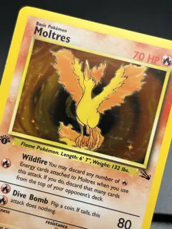 MOLTRES Pokemon Card - WOTC - 1st Edition - Fossil - 12/62 - HOLO - NM (A) - Image 5