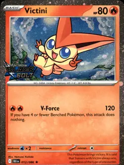 Victini 012/086 (Black Bolt Stamped) - Pokemon Miscellaneous Cards & Produc - Image 1