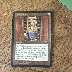 Scroll Rack Tempest Rare Artifact 1997 Heather Hudson English Regular MTG Card - Image 1