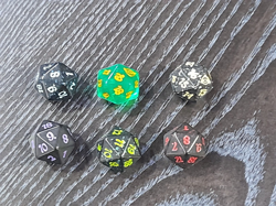 MTG, Lord Of The Rings, Pre-release Spindown D20 Dice each one (6 dice in total) - Image 1