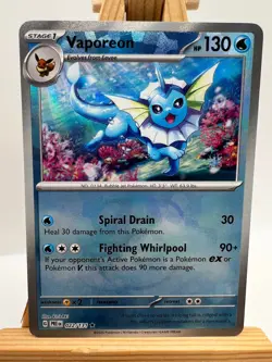 Pokemon Prismatic Evolutions - 022/131 Vaporeon - Master Ball Reverse - NM/M - Image 1