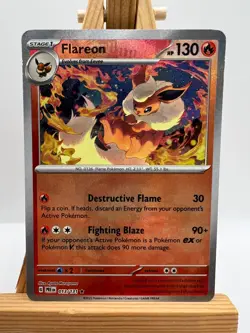 Pokemon Prismatic Evolutions - 013/131 Flareon - Master Ball Reverse Holo - NM/M - Image 1