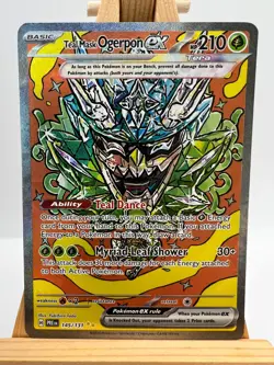 Pokemon Prismatic Evolutions - 145/131 Teal Mask Ogerpon ex - SIR - NM/M - Image 1