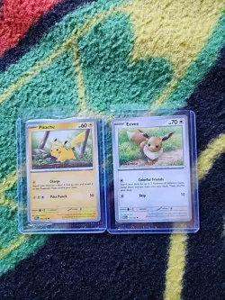 Eevee 133/165 + Pikachu 025/165 Pokemon Together 151 Stamped Promos SEALED - Image 1