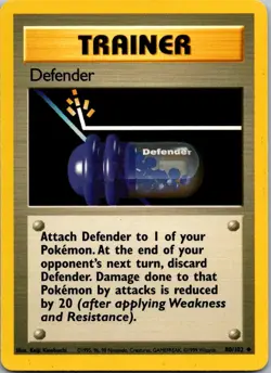 Defender 80/102 Uncommon Base Set Unlimited Pokemon Lightly Played - Image 1