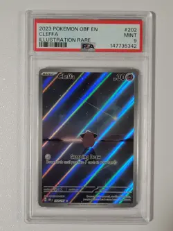 Pokemon Cleffa 202/197 SV03: Obsidian Flames Illustration Rare Holo PSA 9 - Image 1