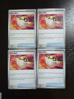 [4x Playset] Ultra Ball Various Sets Pokemon TCG - Image 1