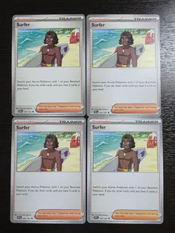 [4x Playset] Surfer - 187/191 - SV08: Surging Sparks (SV08) Pokemon TCG - Image 1