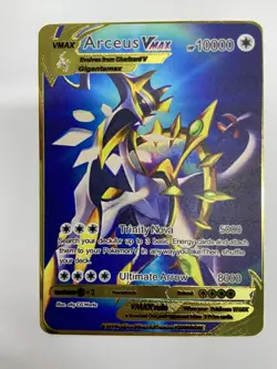 Pokemon Arceus VMAX Gold Metal Card-Collectible Gift Display！ - Image 1
