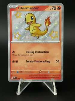 Charmander 109/091 SV: Paldean Fates Shiny Rare Holo Pokemon Card NM TCG - Image 1