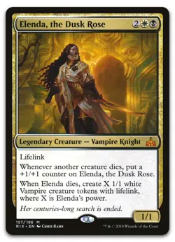 Elenda, the Dusk Rose #157 (Damaged) Rivals of Ixalan RIX Magic MTG - Image 1