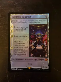 MTG Final Fantasy English Summon: Bahamut 0001 Foil - Image 1