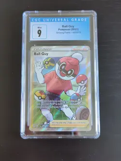 CGC 9 Mint Pokemon TCG Ball Guy Shining Fates 065/072 Holo Ultra Rare - Image 1