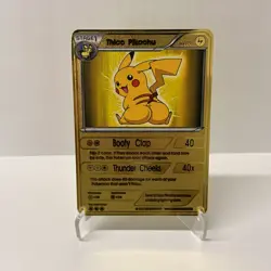 Pokemon Thicc Pikachu HP100 Gold Metal Card-Collectible Gift Display！ - Image 2