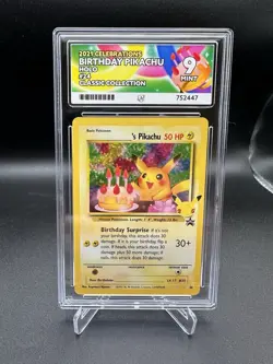 Pokemon TCG Birthday Pikachu #24 Celebrations 25th Classic Collection Ace 9 - Image 1