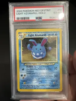 2002 Neo Destiny Light Azumarill Holo #13 PSA 6 Vintage Pokemon - Image 1