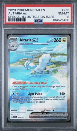 2023 POKEMON PAR EN-PARADOX RIFT SPECIAL ILLUSTRATION RARE #253 ALTARIA EX PSA 8 - Image 1
