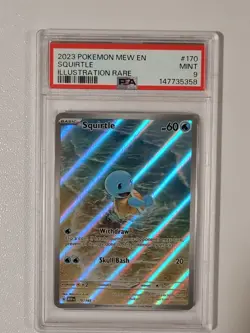 Squirtle 170/165 Scarlet & Violet 151 Illustration Rare PSA 9 Pokemon - Image 1