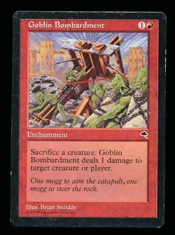 * * 1x Goblin Bombardment x1 * * Tempest MTG MP Moderately Played - Image 1