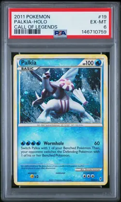 2011 POKEMON CALL OF LEGENDS #19 PALKIA-HOLO PSA 6 - Image 1