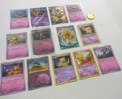 Alakazam Evolution Pokemon Bundle | Abra Kadabra Alakazam ex AR Vintage Card Lot - Image 4