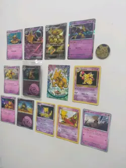 Alakazam Evolution Pokemon Bundle | Abra Kadabra Alakazam ex AR Vintage Card Lot - Image 5